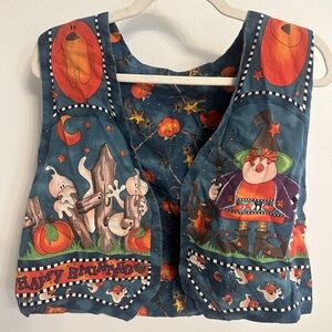 Trendy Halloween vest handmade vintage